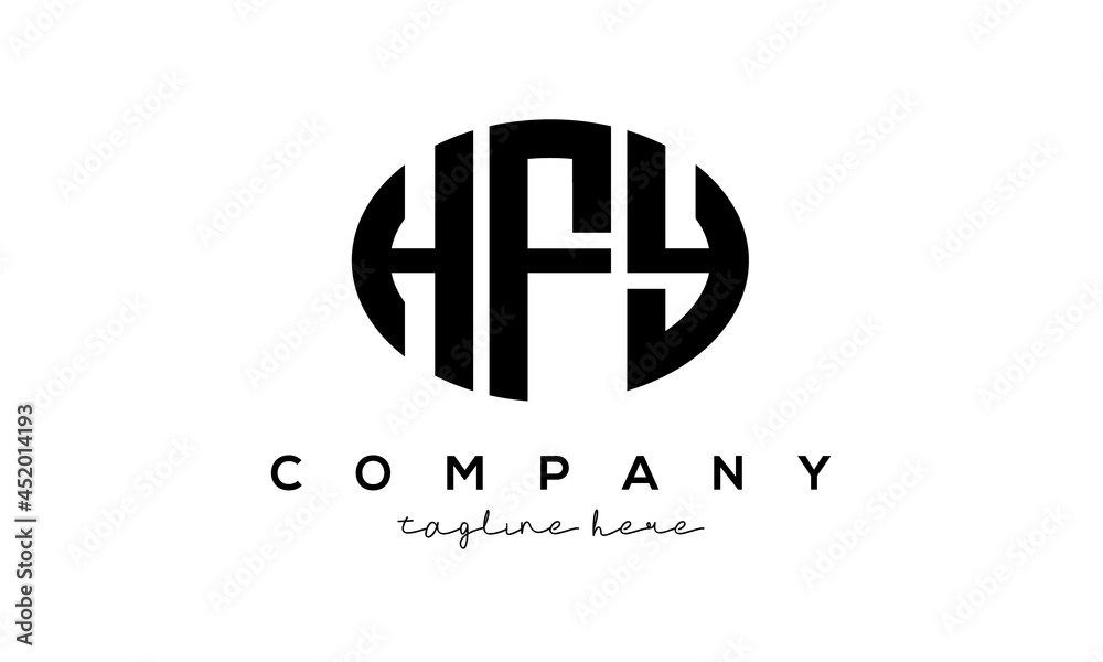 HFY three Letters creative circle logo design HFY three Letters creative circle logo design