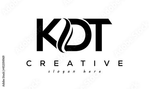 Letters KDT creative logo design vector photo