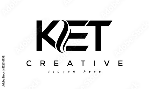 Letters KET creative logo design vector