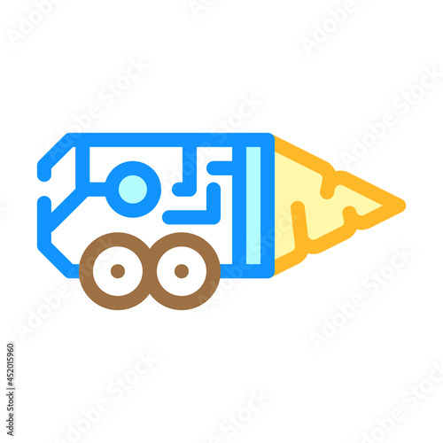 drilling robot color icon vector. drilling robot sign. isolated symbol illustration
