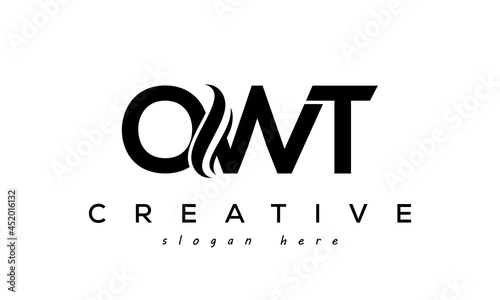 Letters OWT creative logo design vector photo