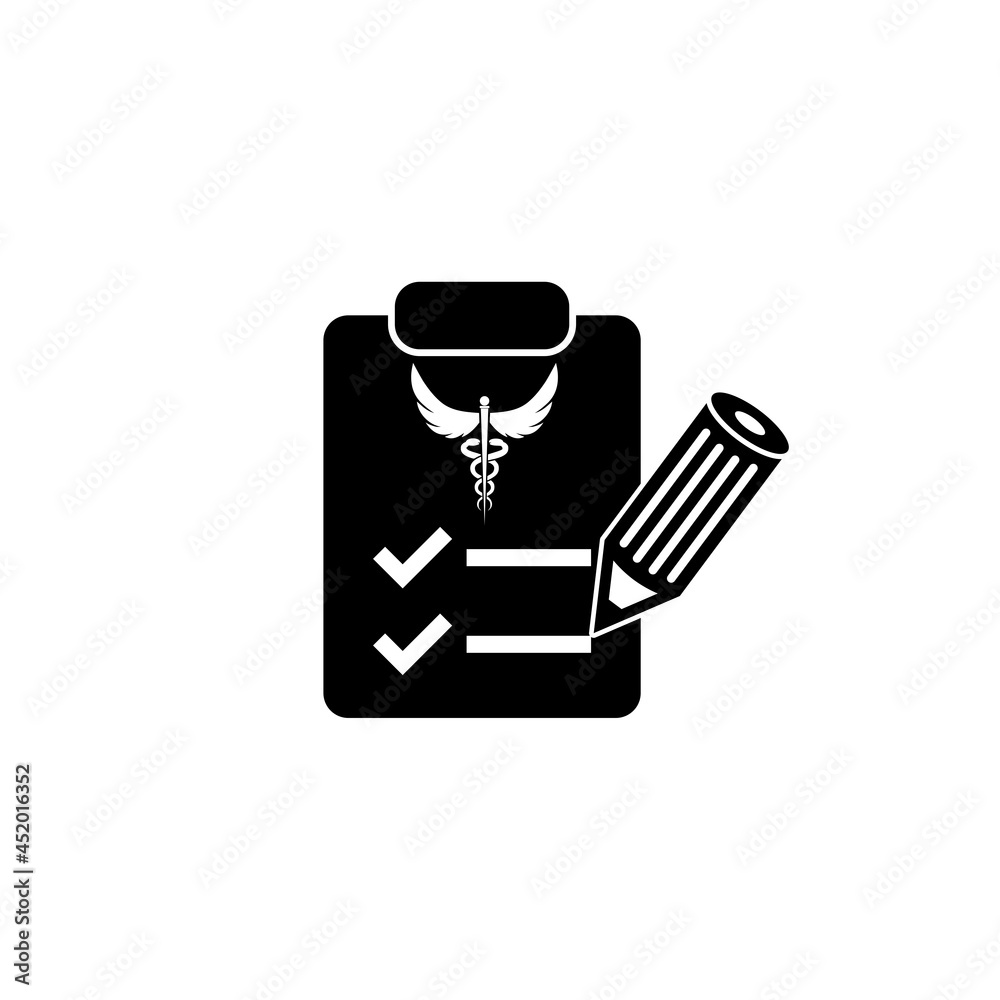 Health report icon isolated on white background Health report icon isolated on white background