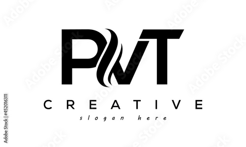 Letters PVT creative logo design vector photo