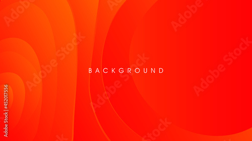 Dynamic fluid background. Orange color 3D style vector eps10