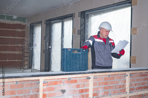 Engineer in a building unde...