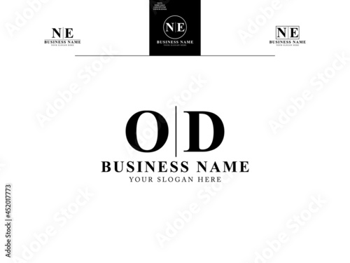 Letter OD Logo, Monogram od logo icon vector with Abstract O&D simple logo design for all kind of use