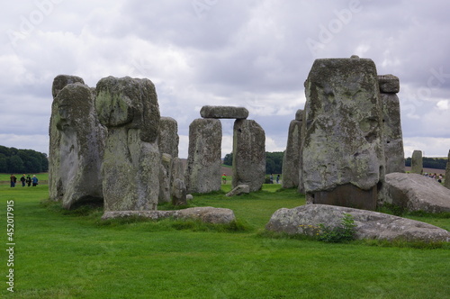Amesbury, Wiltshire (UK): the circle of vertical stones of Stonehenge