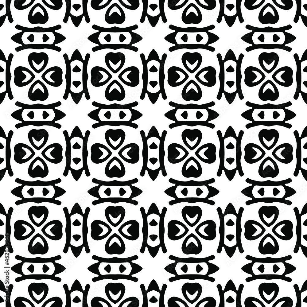 floral seamless pattern background.Geometric ornament for wallpapers and backgrounds. Black and white pattern. floral seamless pattern background.Geometric ornament for wallpapers and backgrounds. Black and white pattern.