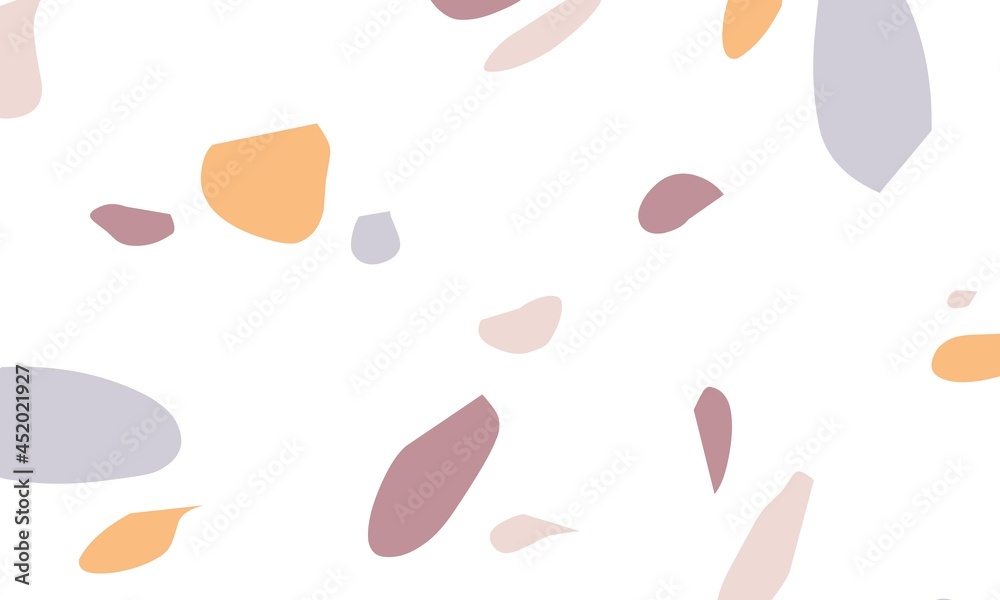 Terrazzo seamless patterns with colorful rock fragments. Set of ...