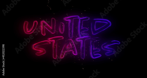 Wallpaper Mural United States text and pink fireworks 4k Torontodigital.ca