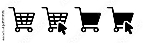 Leinwand Poster Shopping cart icon