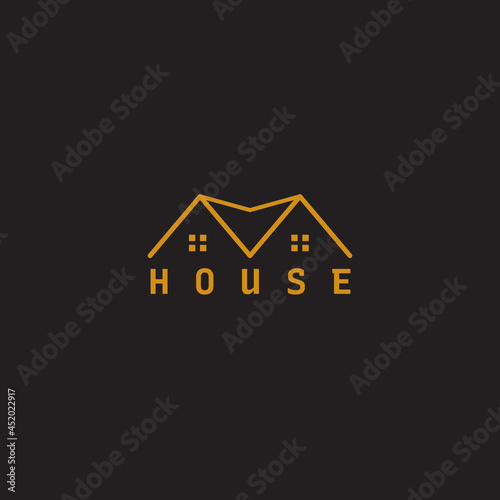 Home logo template, vector illustration