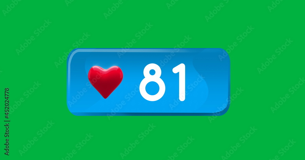 Blue box and a heart with numbers 4k Blue box and a heart with numbers 4k