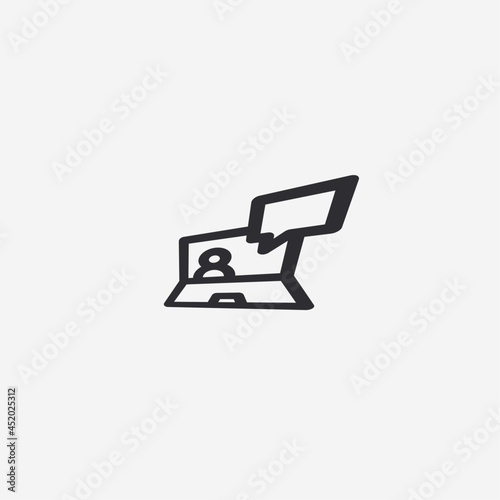 Vector of office message chat comunication icon