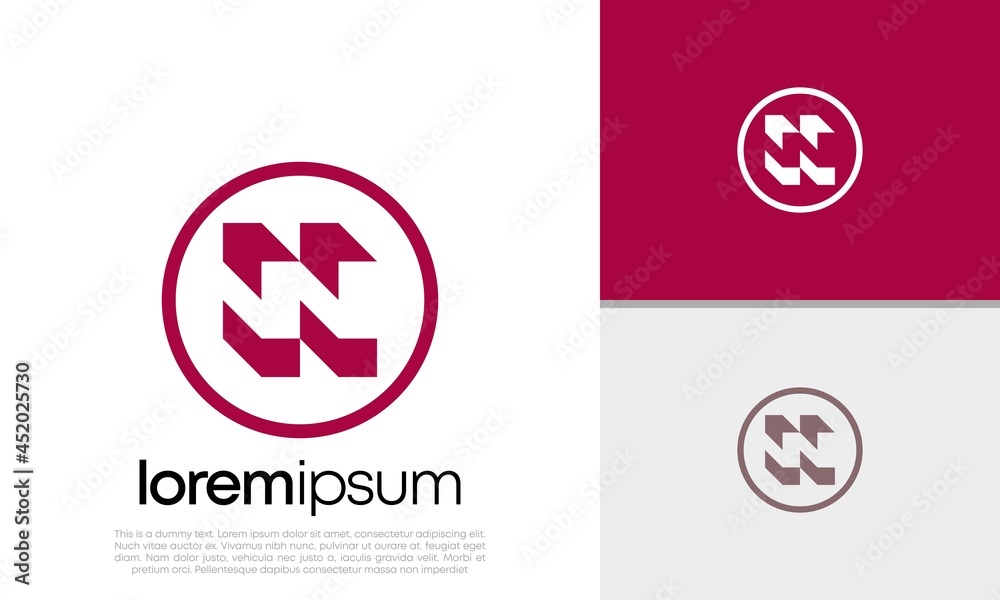 Initials N logo design. Innovative high tech logo template. Initials N logo design. Innovative high tech logo template.