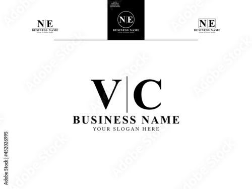 Letter VC Logo, Monogram vc logo icon vector with Abstract V&C simple logo design for all kind of use