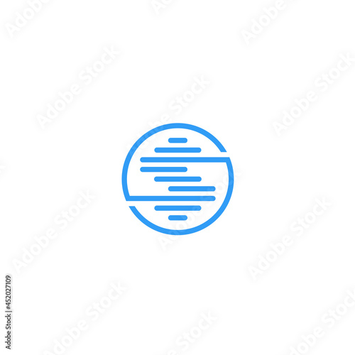 creative technologist logo design letter S abstract circle