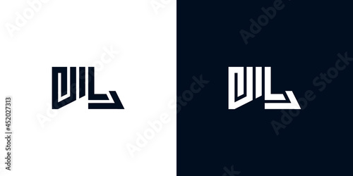 Minimal creative initial letters VL logo