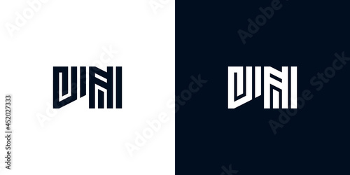 Minimal creative initial letters VN logo