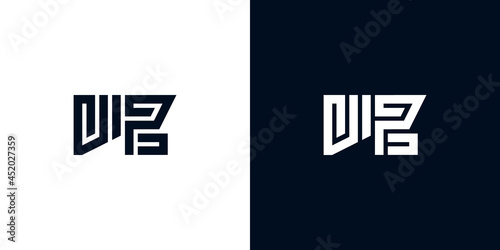 Minimal creative initial letters VP logo