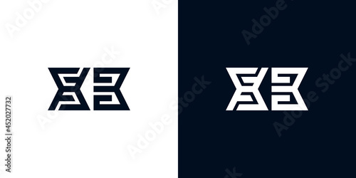 Minimal creative initial letters XB logo