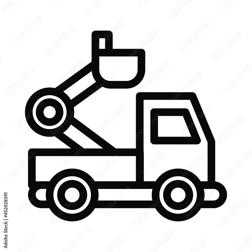 ladder truck line icon illustration vector graphic ladder truck line icon illustration vector graphic