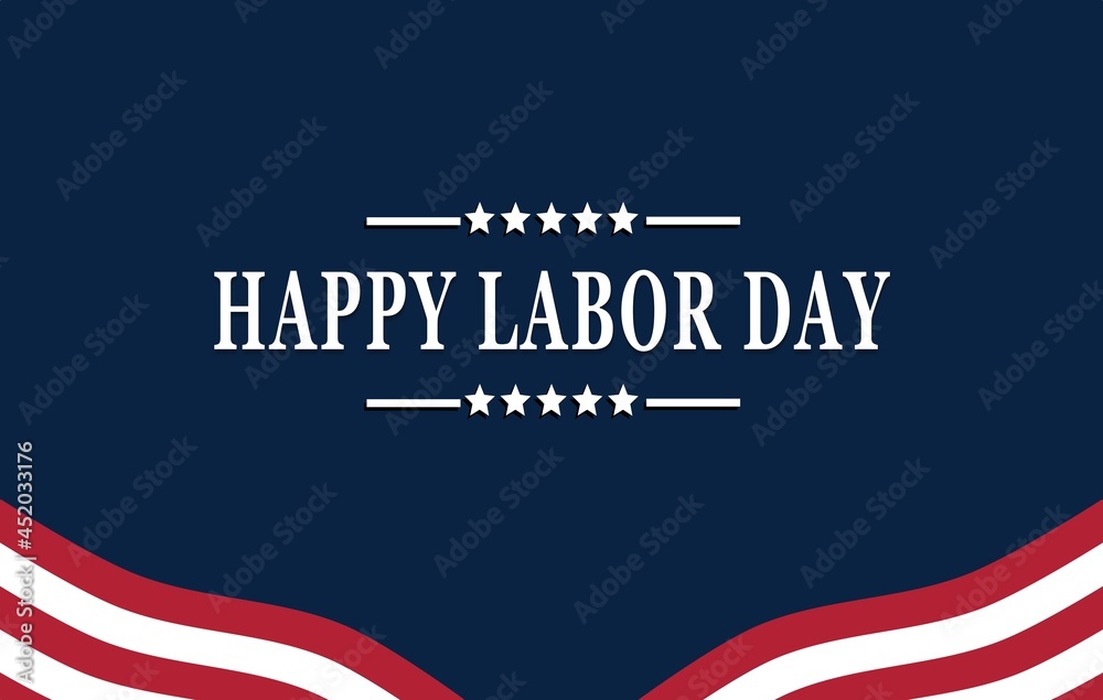Happy Labor Day background with USA flag	