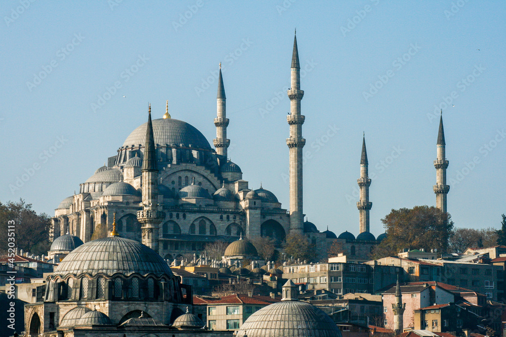 Naklejka premium Rustem Pasha and Suleymaniye Mosques, Istanbul, Turkey