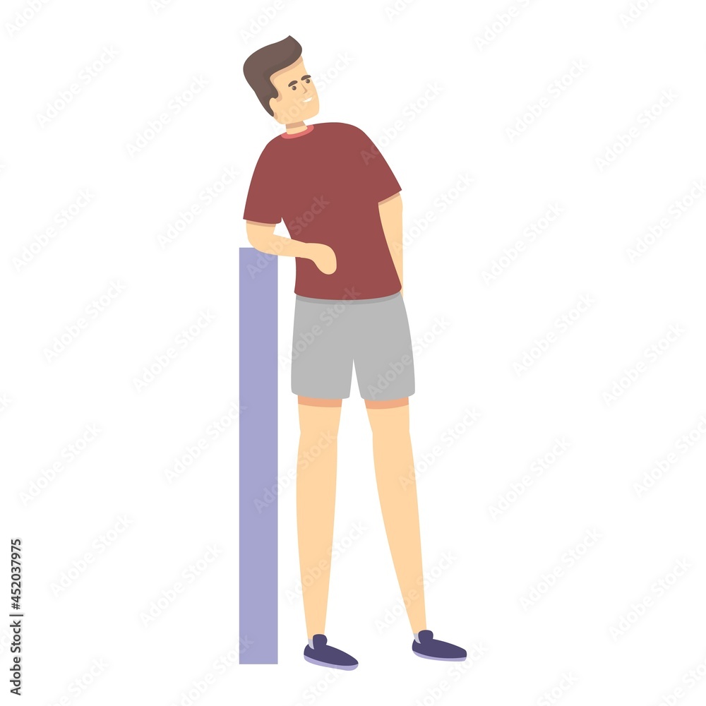 Resting sportsmen icon cartoon vector. Room guy. Workout gym Resting sportsmen icon cartoon vector. Room guy. Workout gym