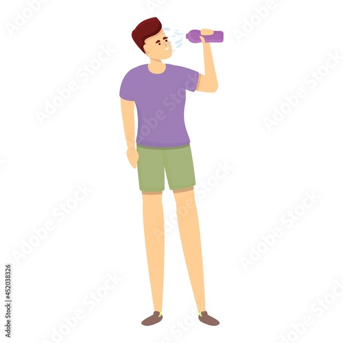 Face water splash icon cartoon vector. Skin care. Water body