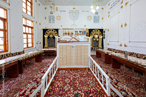 Interior of the Bukhara Synagogue, in Bukhara, Uzbekistan photo