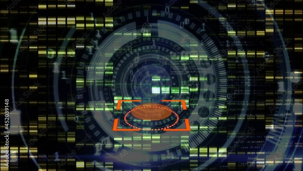 Animation of shapes moving over scope scanning Animation of shapes moving over scope scanning