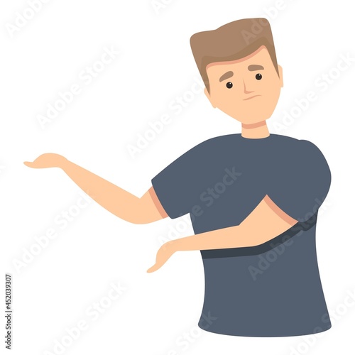 Father choice icon cartoon vector. Vuca ambiguity. Business question