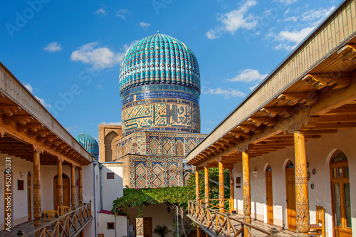 Historical Bibi Khanum Mosque in Samarkand, Uzbekistan. photo