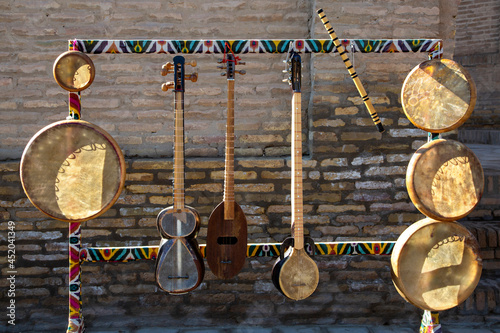 Local musical instruments in Khiva, Uzbekistan photo