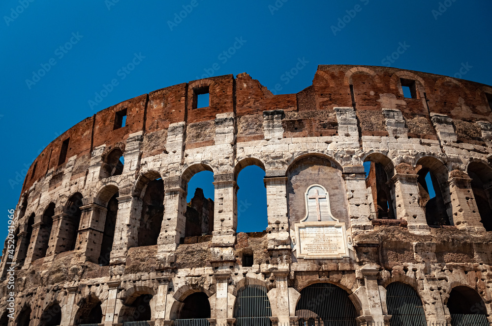 Roman colosseum in Rome Italy