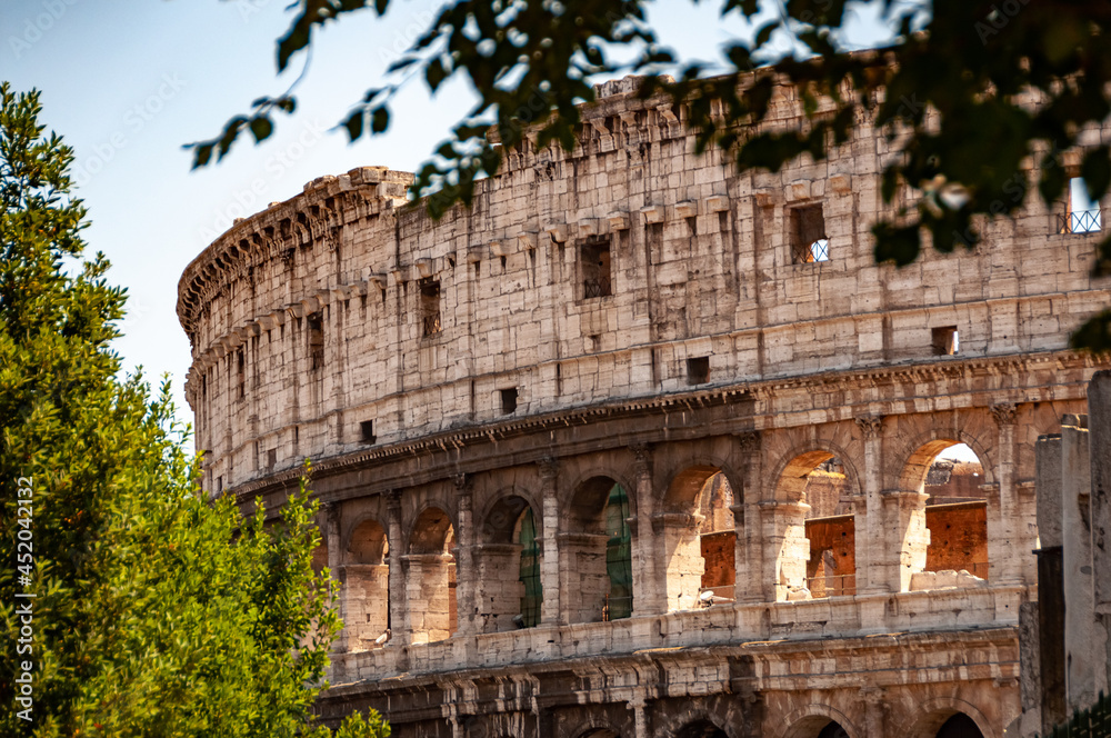 Roman colosseum in Rome Italy