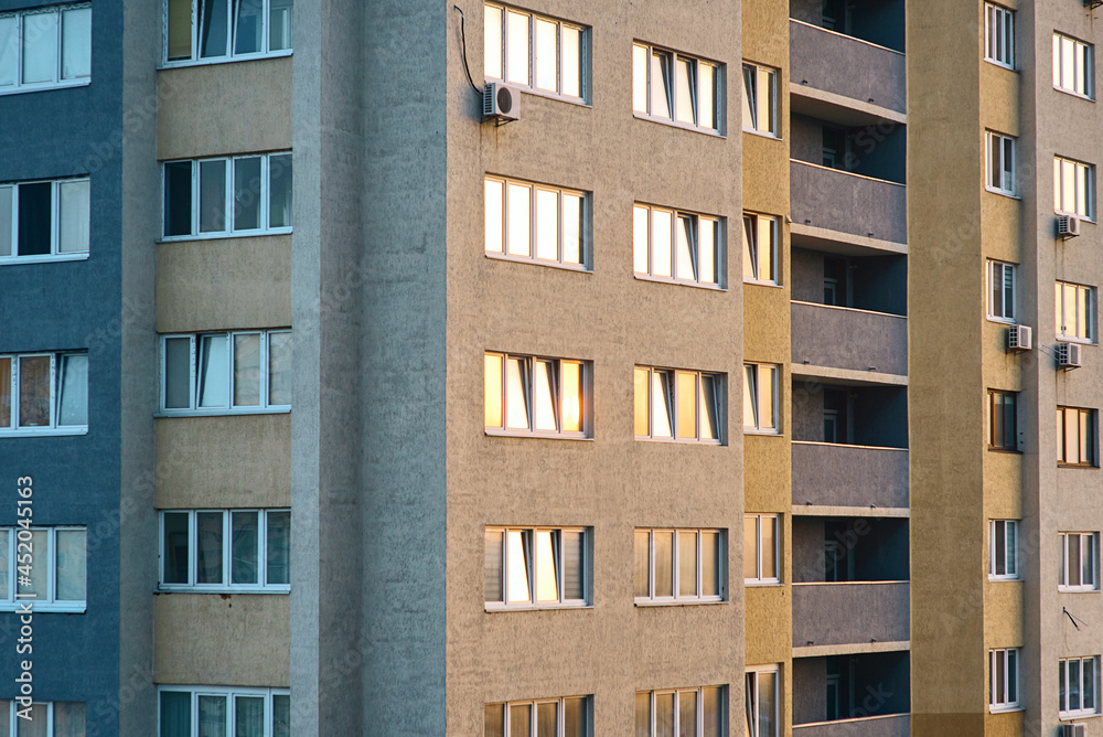 pattern of skyscrapers in sleeping quarters. Living, lifestyle, building concept pattern of skyscrapers in sleeping quarters. Living, lifestyle, building concept