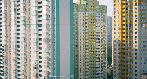 modern city - skyscrapers in sleeping quarters. Living  lifestyle  building concept