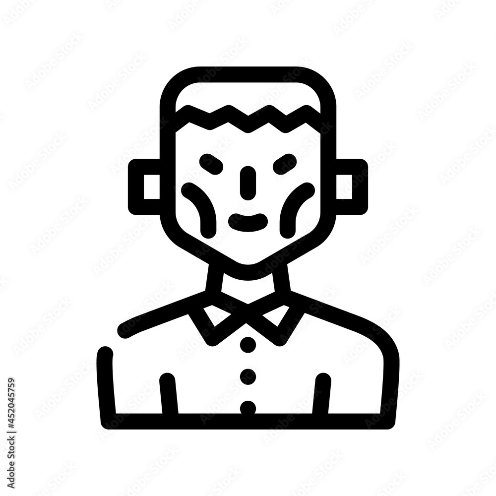frankenstein fantasy character line icon vector. frankenstein fantasy character sign. isolated contour symbol black illustration frankenstein fantasy character line icon vector. frankenstein fantasy character sign. isolated contour symbol black illustration