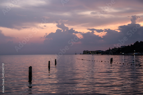 sunset on the sea