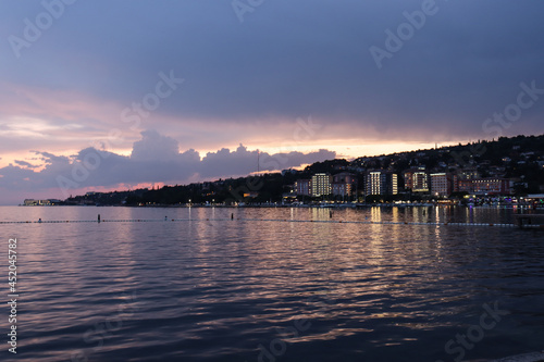 sunset in the city