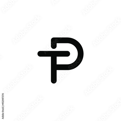 Simple Line TP PT Logo design vector