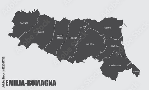 Emilia-Romagna region map