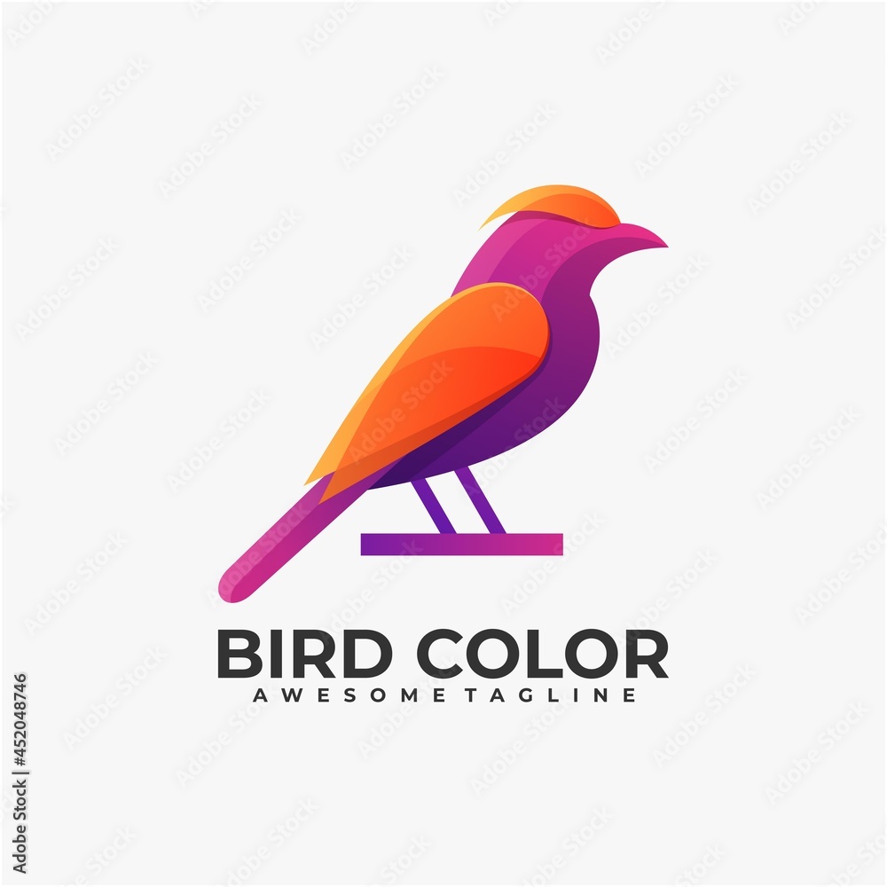 Bird color logo design modern Bird color logo design modern