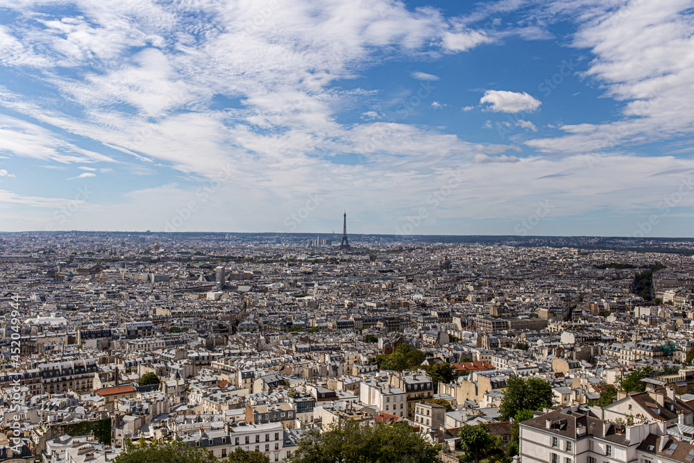 Paris, France. Panoramic view from Sacre Coeur. Europe.