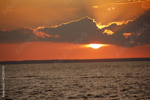 Sunset at Ponta Negra Beach Manaus - Brazil