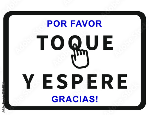 Letrero Toque El Timbre