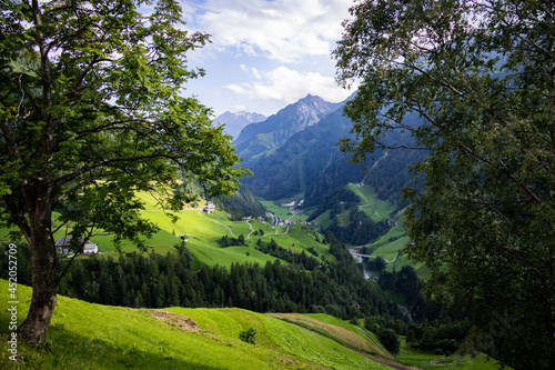 Typical landscape in the Austrian Alps - travel photography