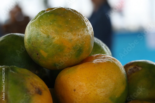 Tangerine for sale at a municipal fair